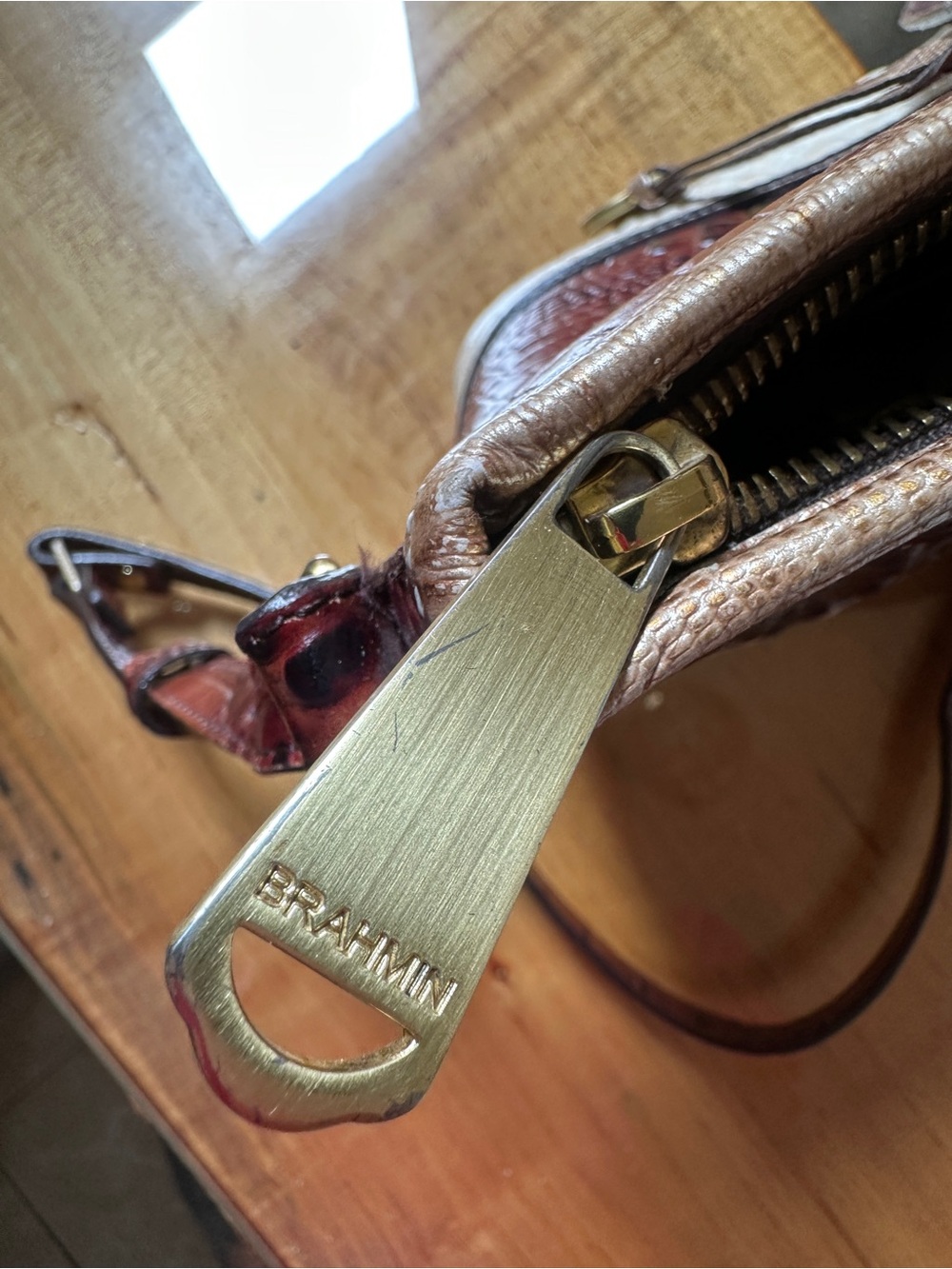 Brahmin Mini Asher Tote in pecan - Picture 6 of 8
